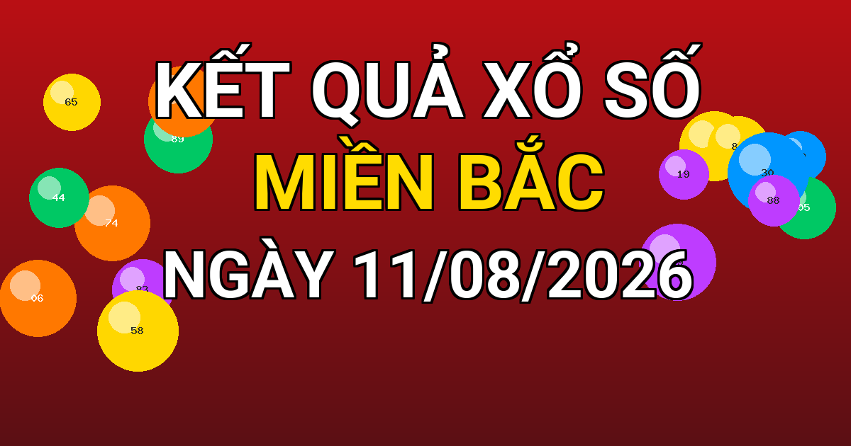 Kết quả xổ số Miền Bắc ngày 11/08/2026