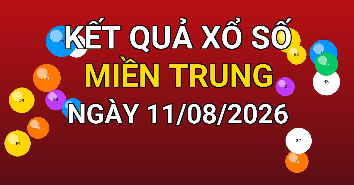 Kết quả xổ số Miền Trung ngày 11/08/2026