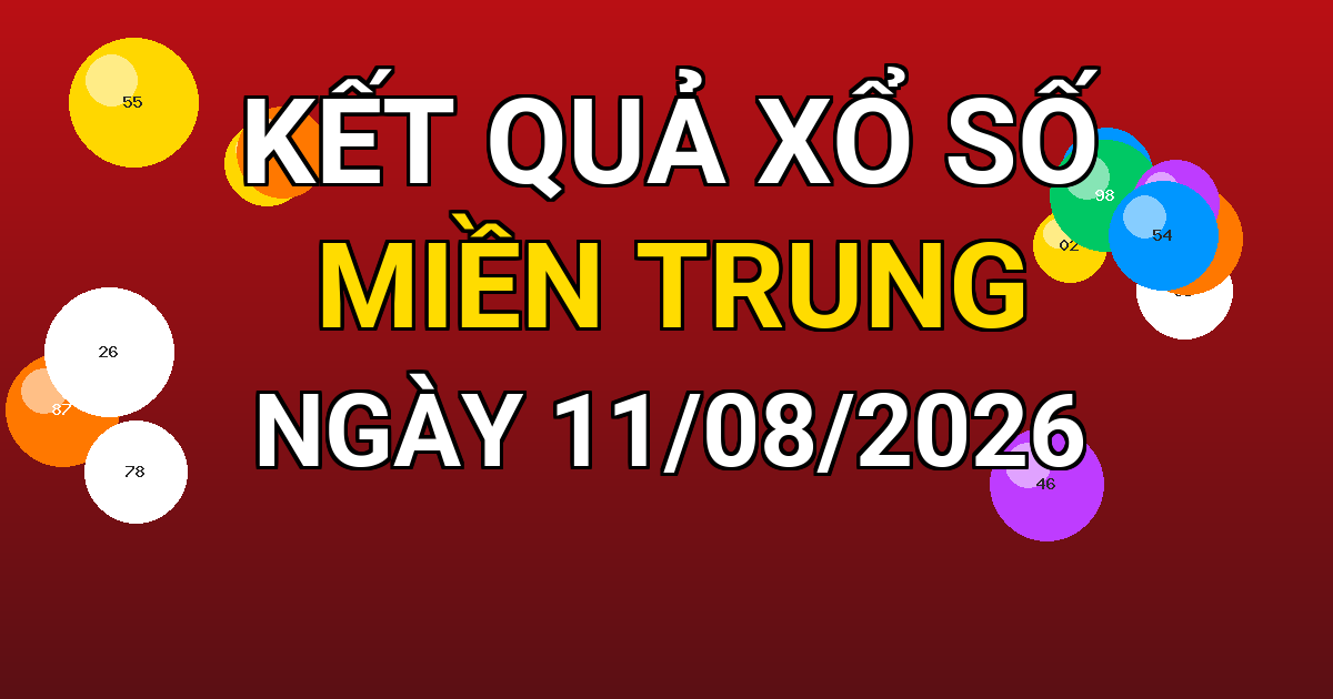 Kết quả xổ số Miền Trung ngày 11/08/2026